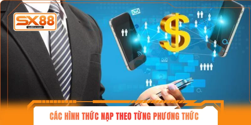Các hình thức nạp theo từng phương thức